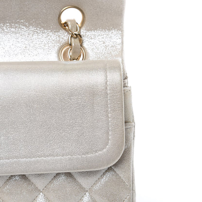 Chanel Iridescent Calfskin Medium Double Flap Light Gold 12 of 17