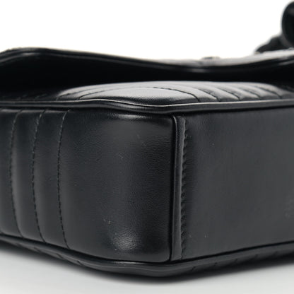 Prada Soft Calfskin Impunture Diagramme Medium Chain Flap Shoulder Bag Black 8 of 12