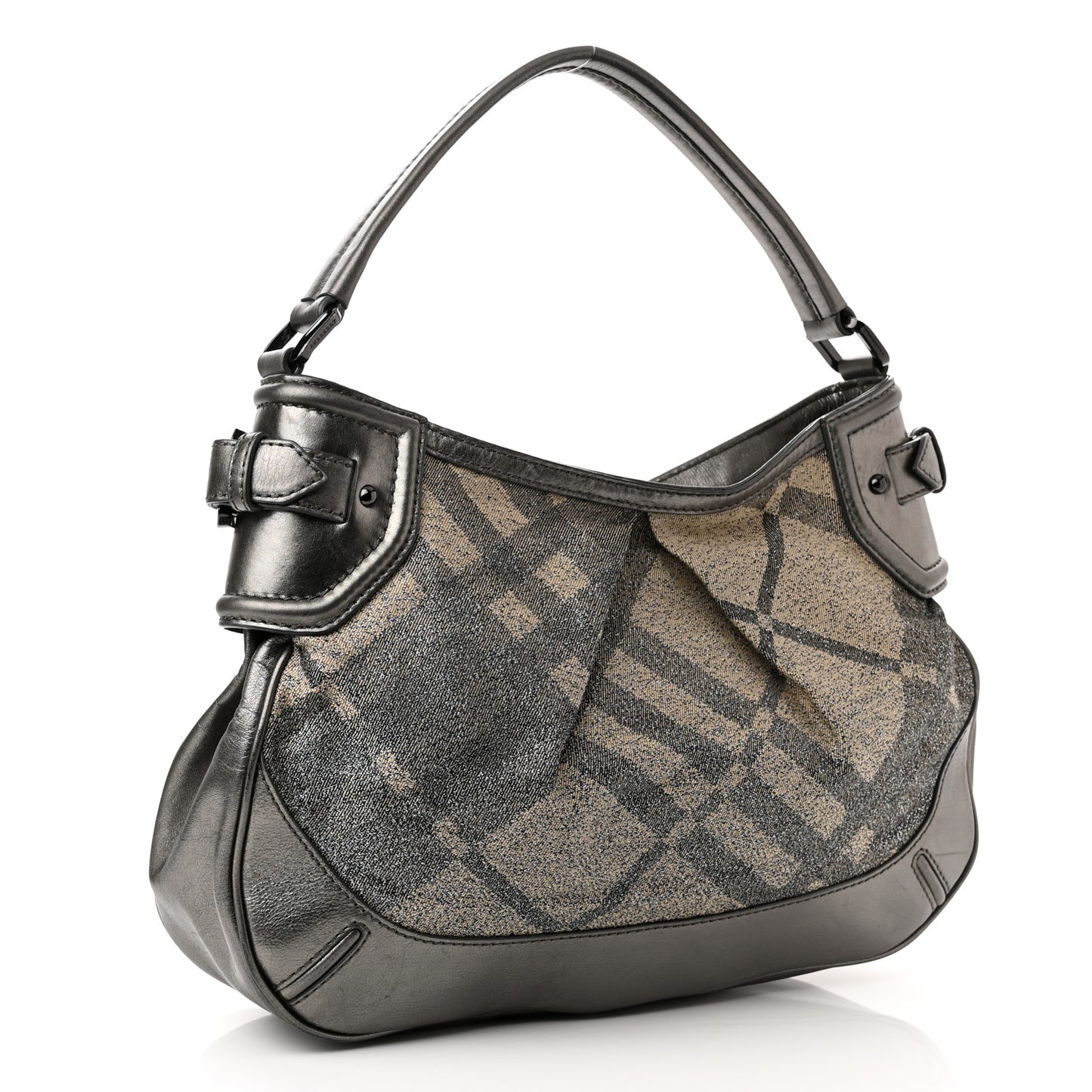 Shimmer Check Medium Fairby Hobo Pewter
