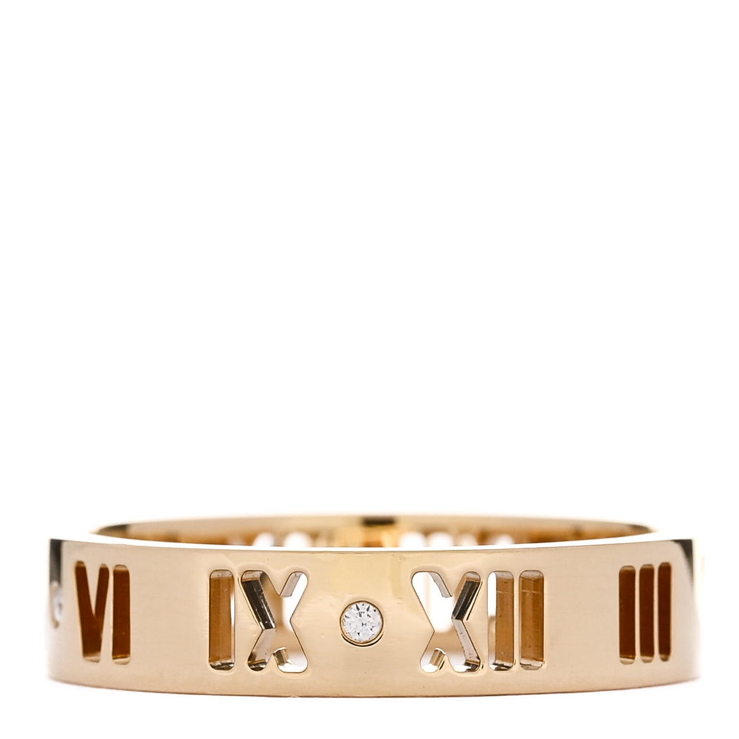 18K Yellow Gold Diamond Atlas Pierced Ring 61 9.5