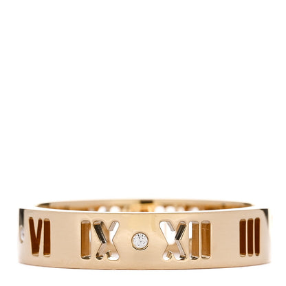 Tiffany 18K Yellow Gold Diamond Atlas Pierced Ring 61 9.5 3 of 5