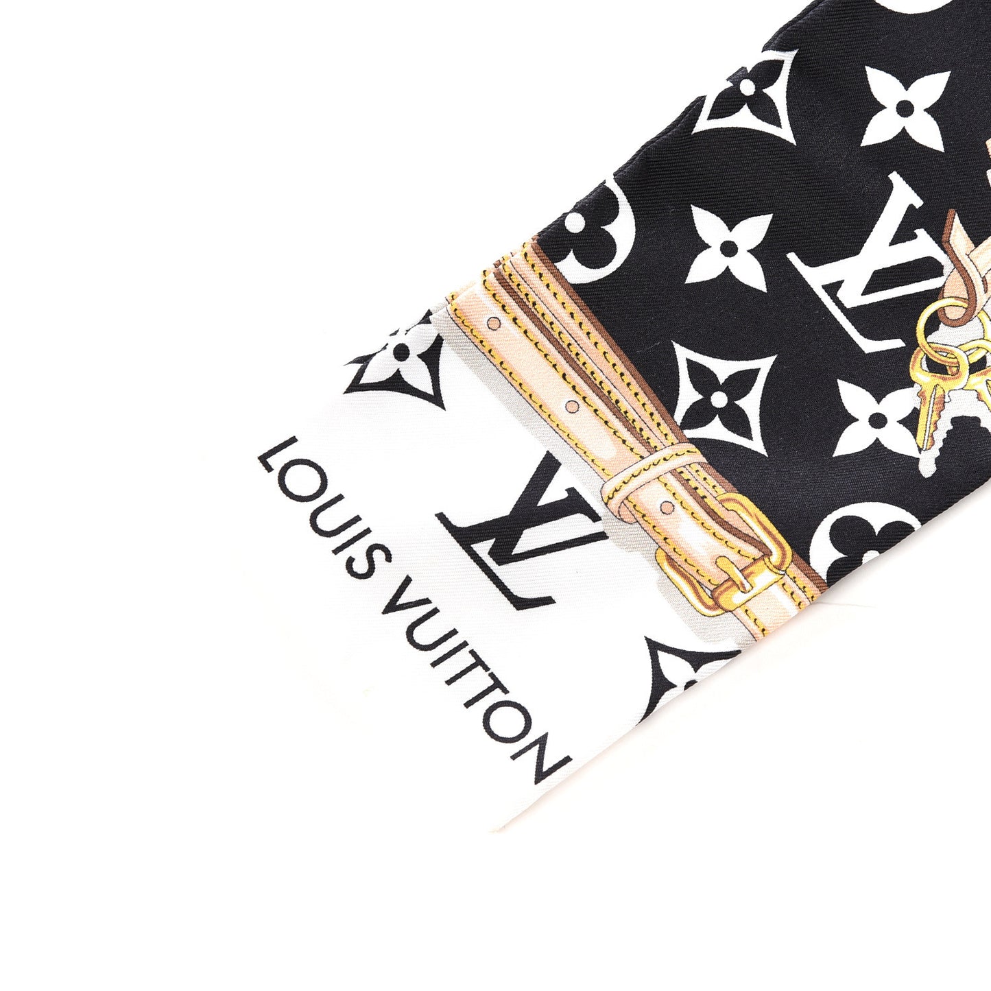 Silk Monogram Confidential Bandeau Black