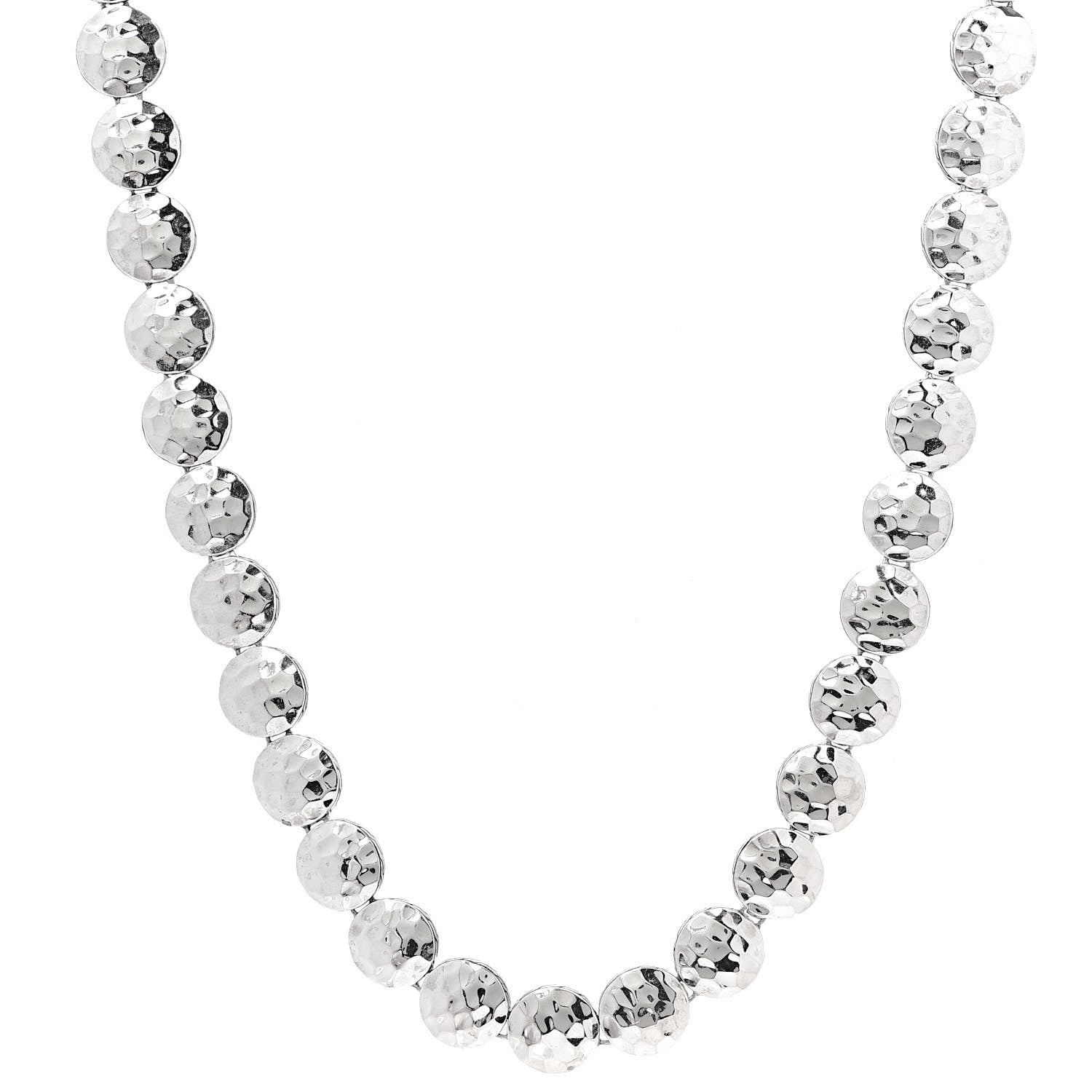 John Hardy Sterling Silver Dot Hammered Link Necklace 1 of 4