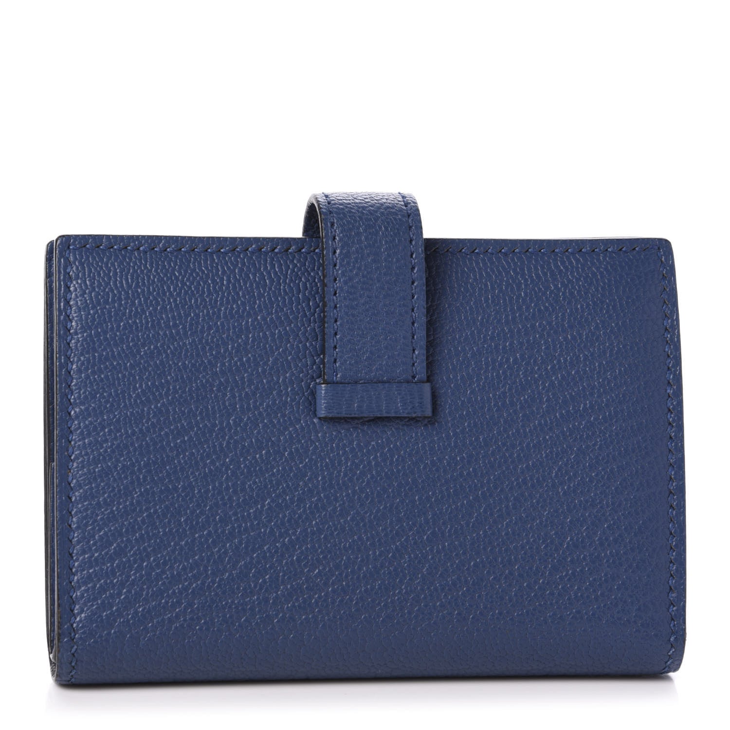 Hermes Chevre Mysore Mini Bearn Wallet Bleu Agate 3 of 8