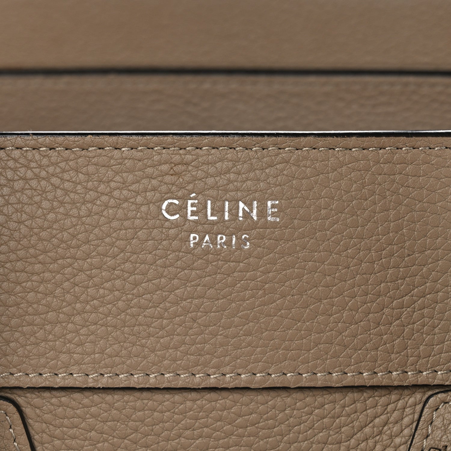 Celine Drummed Calfskin Mini Luggage Dune 6 of 16