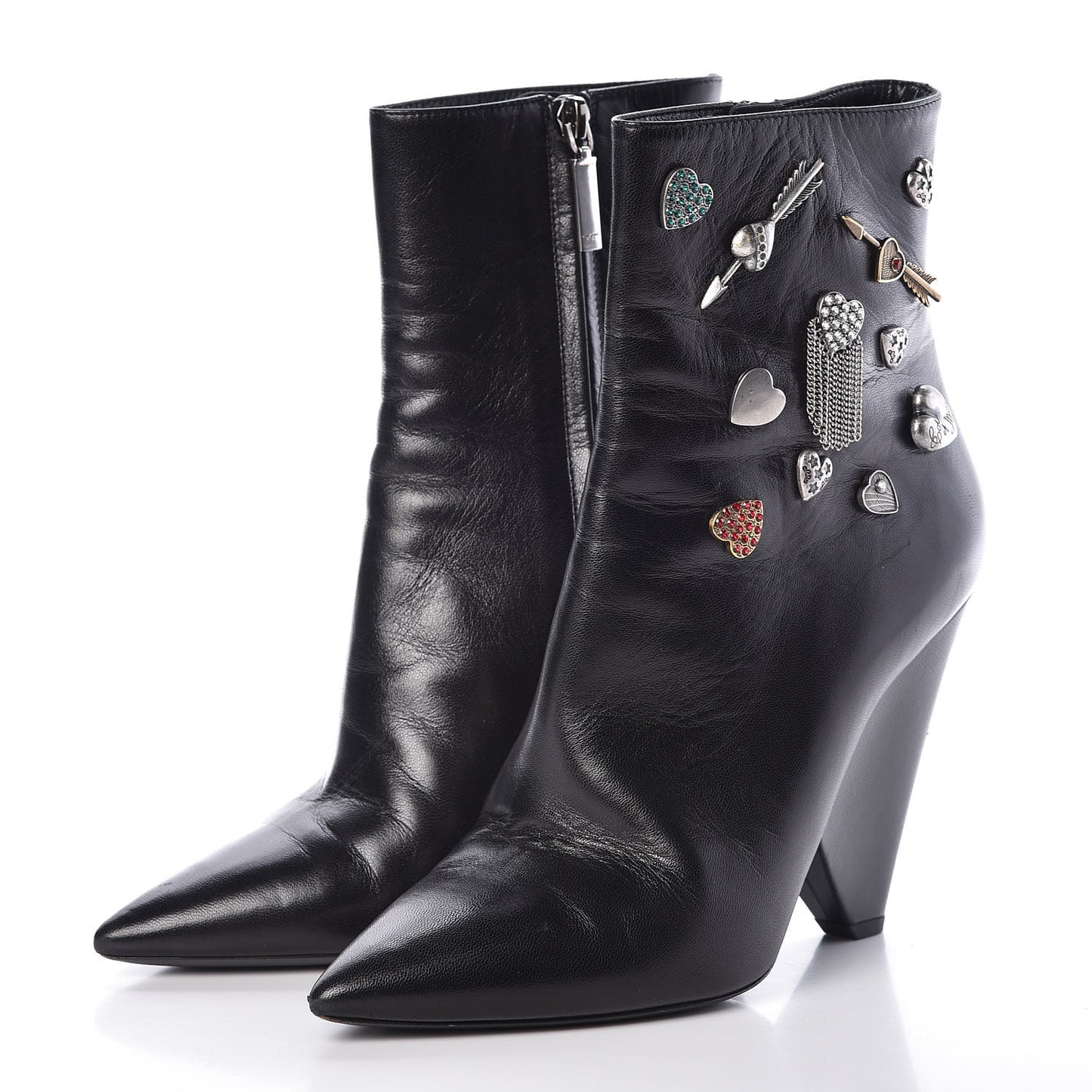 Calfskin Niki Charm Boots 40 Black