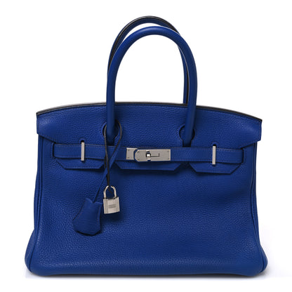 Hermes Togo Birkin 30 Bleu Electrique 1 of 10