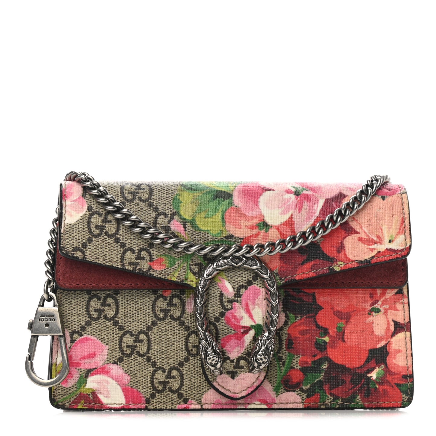 GG Supreme Monogram Blooms Super Mini Dionysus Shoulder Bag Beige Multicolor Dry Rose