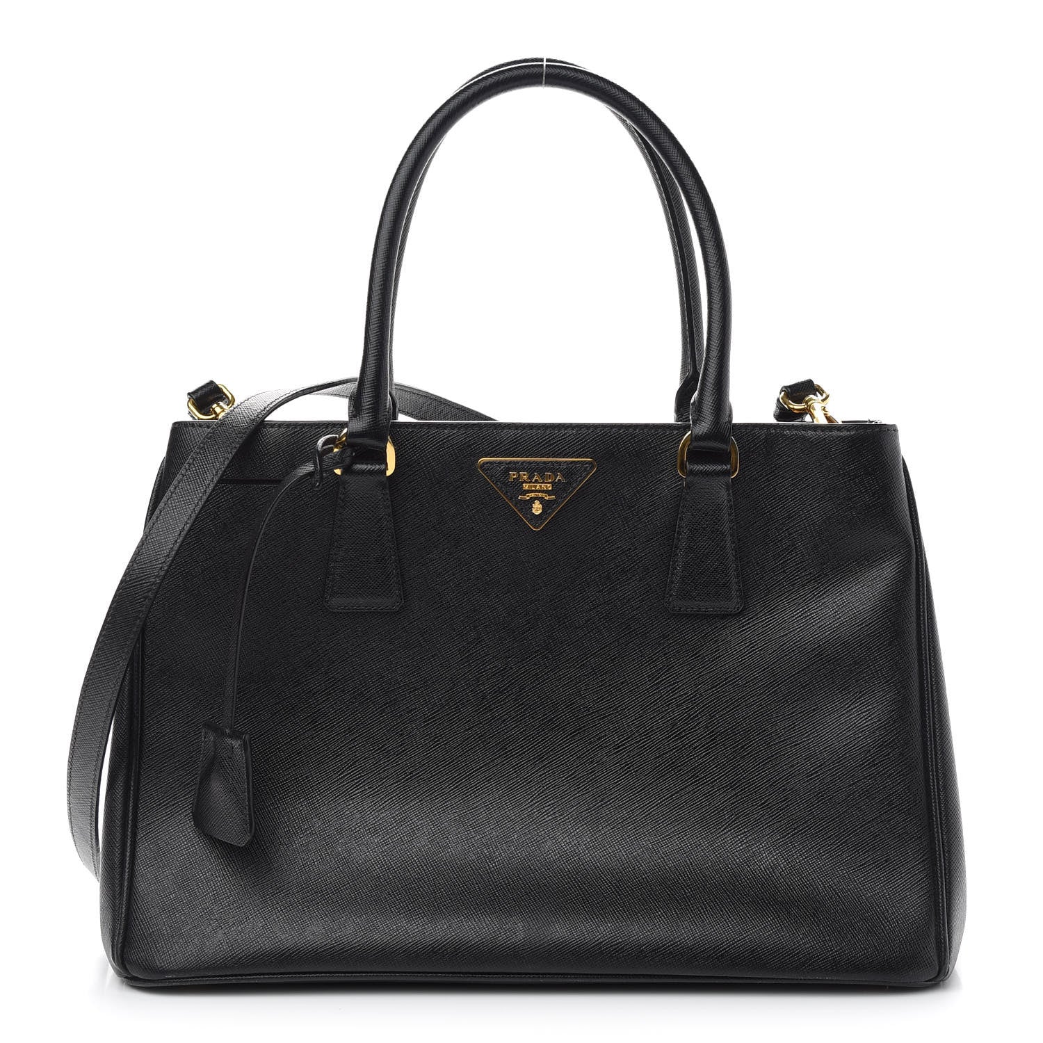 Prada Saffiano Medium Galleria Double Zip Tote Black 1 of 9