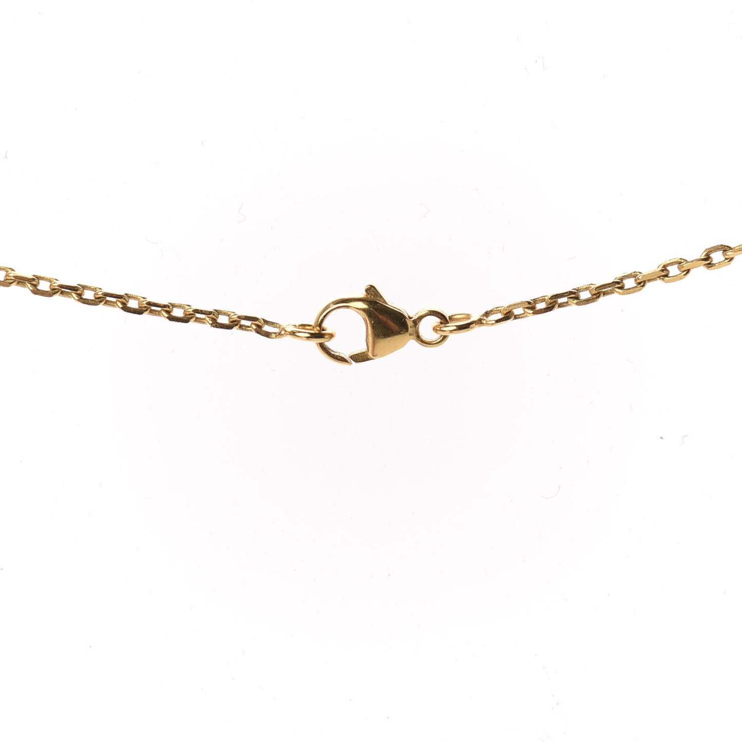 Lacquered Gold Pop H Pendant Necklace Bleu Pastel