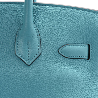 Hermes Taurillon Clemence Birkin 30 Bleu Saint Cyr 8 of 10