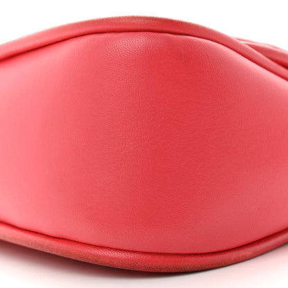 Chanel Lambskin Reverse Chevron Quilted Round Top Handle Flap Bright Pink 10 of 20