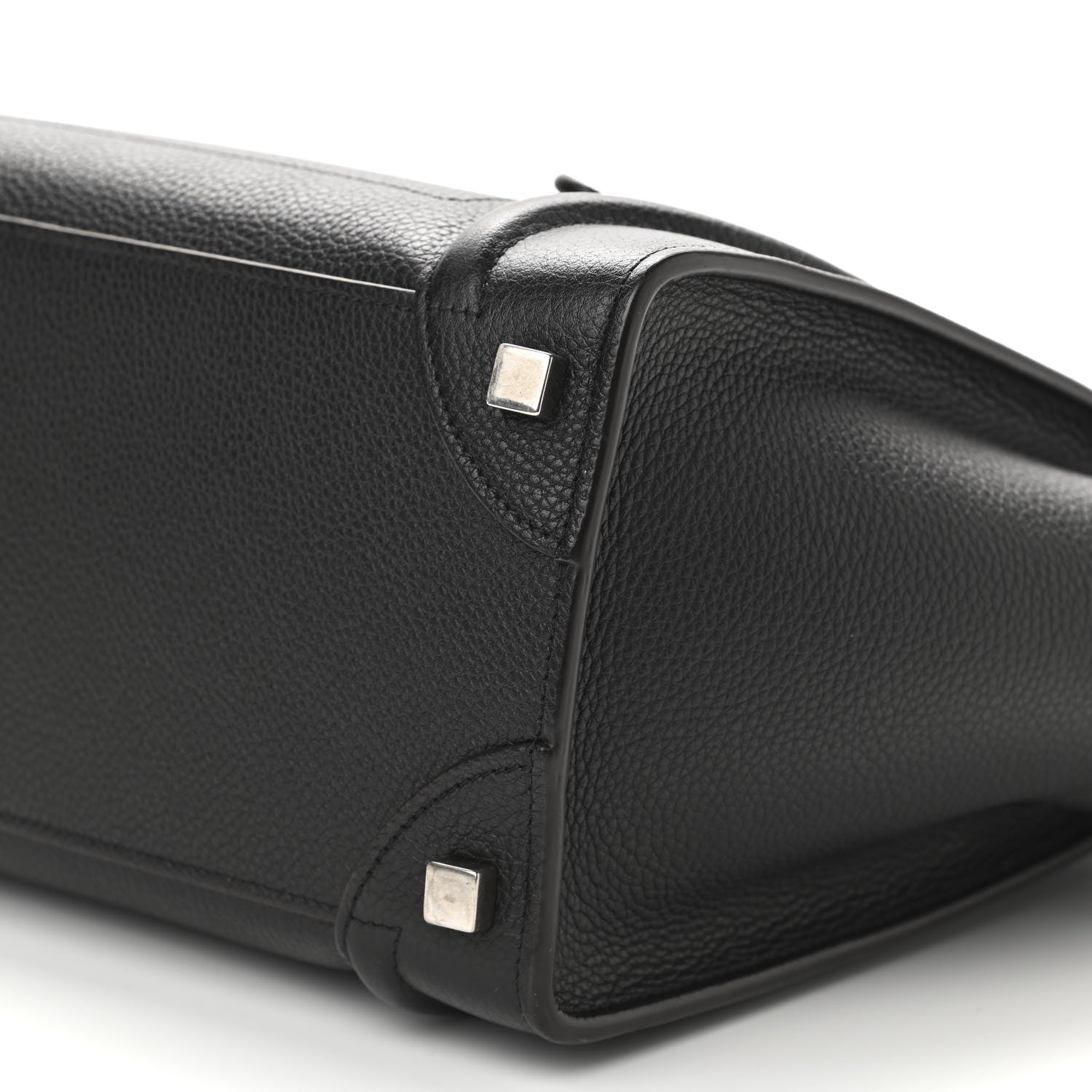 Celine Drummed Calfskin Micro Luggage Black 10 of 10