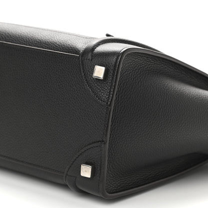 Celine Drummed Calfskin Micro Luggage Black 10 of 10