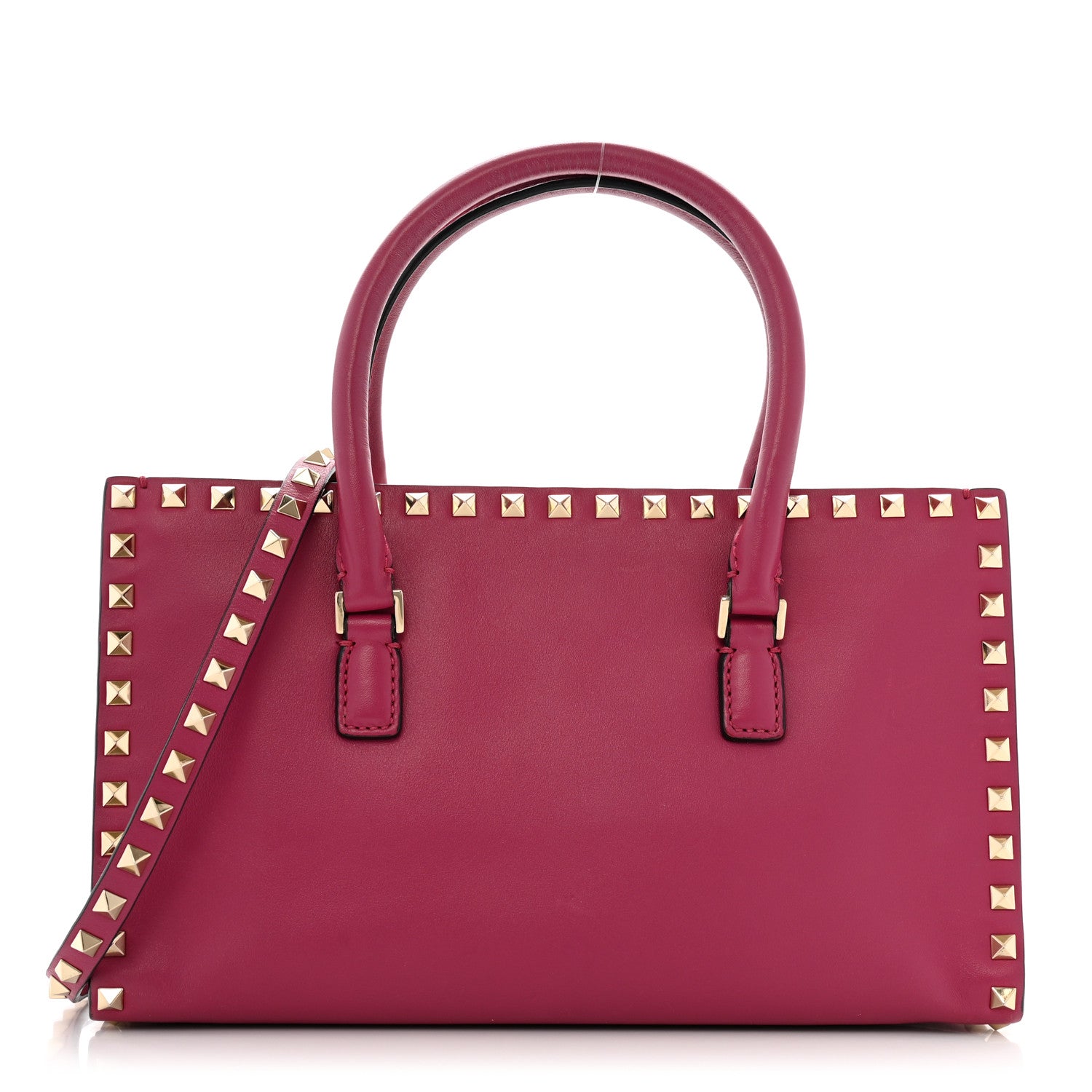 Valentino Garavani Vitello Rockstud Tote Deep Cyclamin 1 of 13