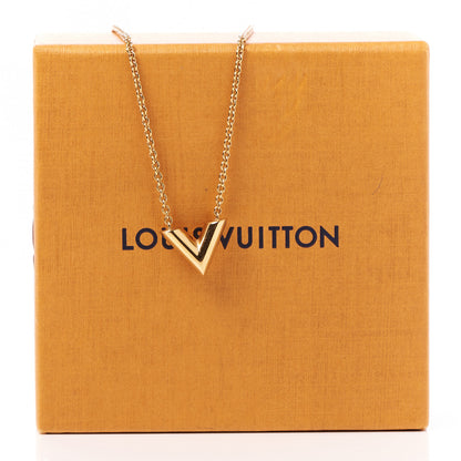 Louis Vuitton Essential V Necklace Gold 8 of 8