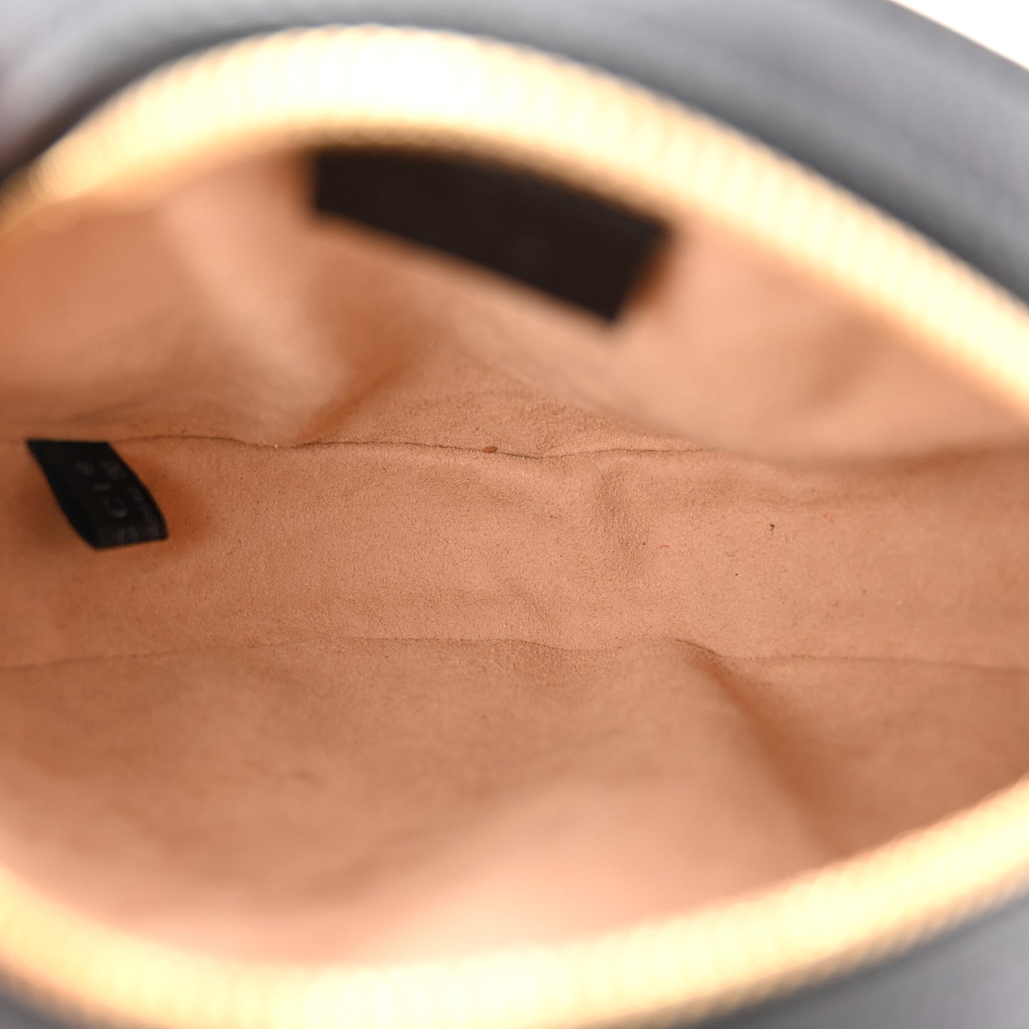 Grained Calfskin Web Mini Ophidia Round Shoulder Bag Black