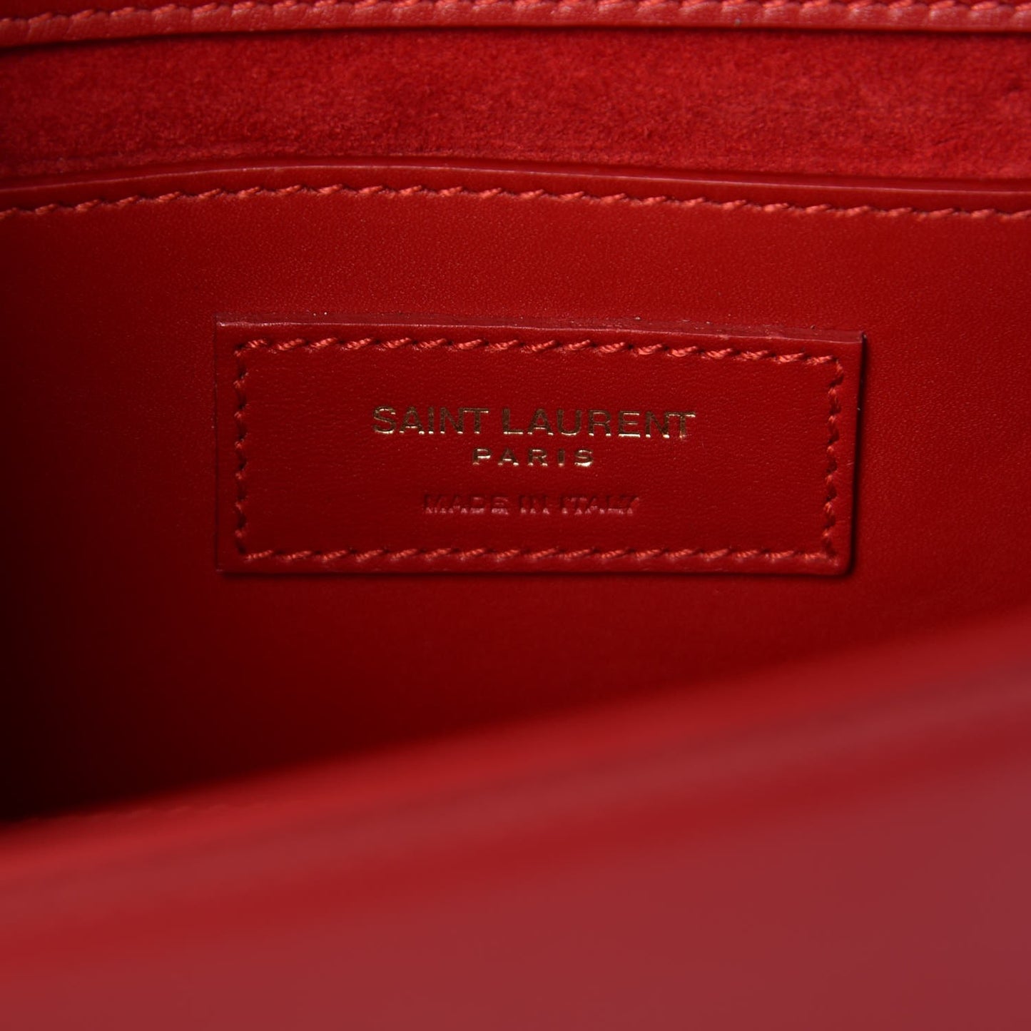 Smooth Calfskin Medium Classic Monogram Kate Tassel Satchel Lipstick Red