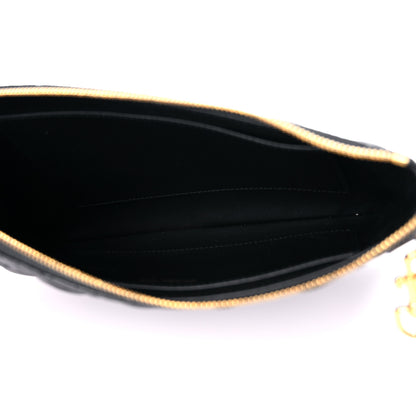 Christian Dior Supple Calfskin Cannage Large Caro Daily Pouch Black 5 of 9