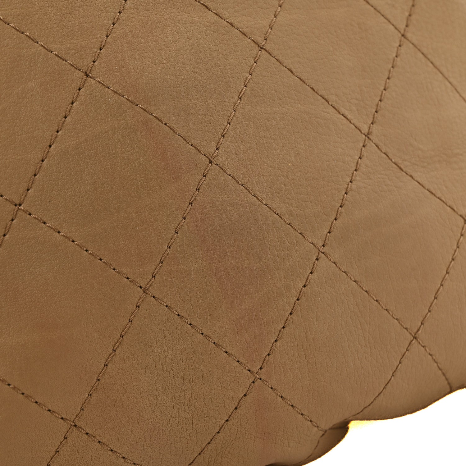 Chanel Calfskin Stitched Double Zip Hobo Beige 11 of 15