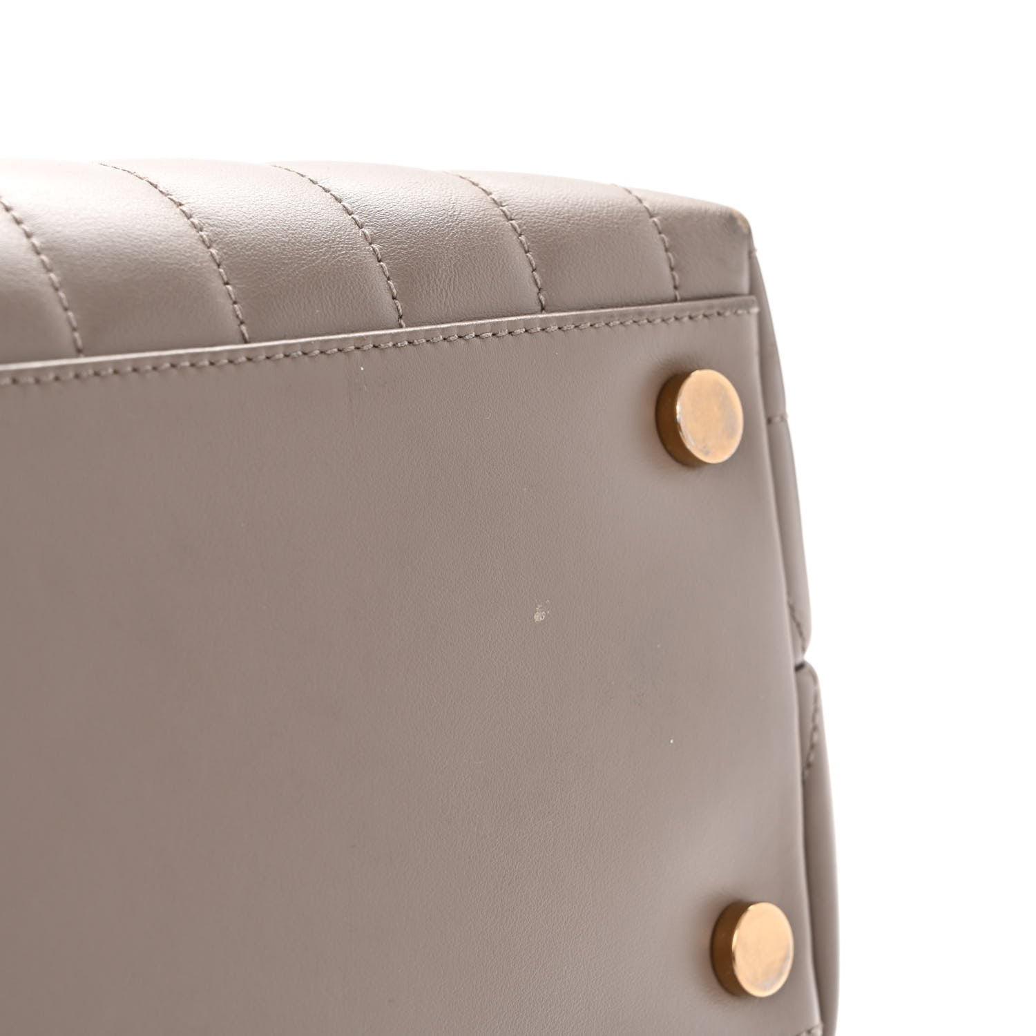 Saint Laurent Calfskin Matelasse Large Loulou Monogram Chain Satchel Dark Beige 13 of 14