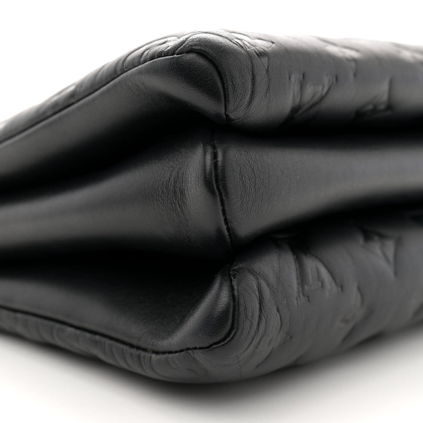 Lambskin Embossed Monogram Coussin PM Black