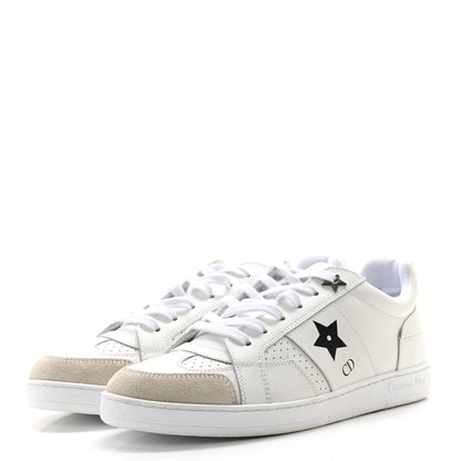 Christian Dior Calfskin Suede Dior Star Low Top Sneakers 36 White Black 3 of 10
