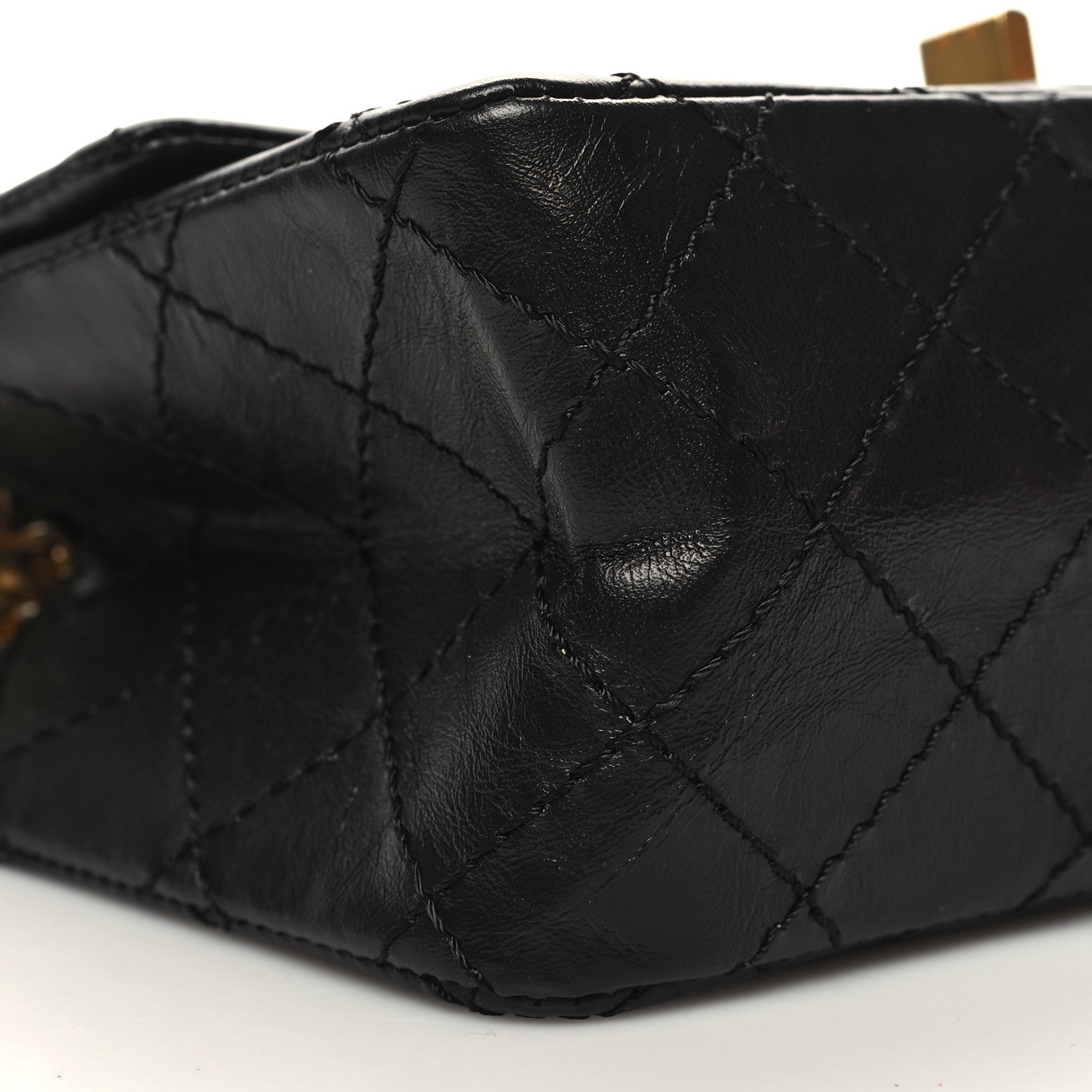 Chanel Aged Calfskin Quilted 2.55 Reissue Mini Flap Black 9 of 10
