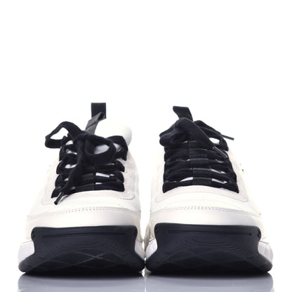 Chanel Velvet Calfskin Mixed Fibers CC Sneakers 40.5 Ivory Black 2 of 8