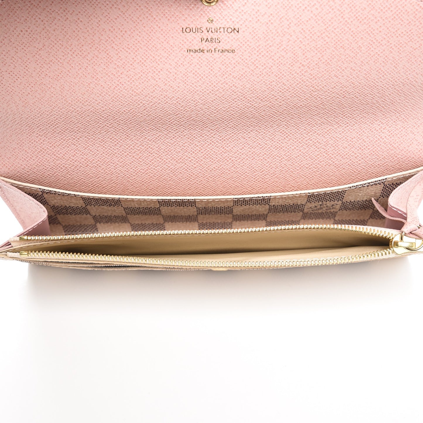 Damier Azur Emilie Wallet Rose Ballerine
