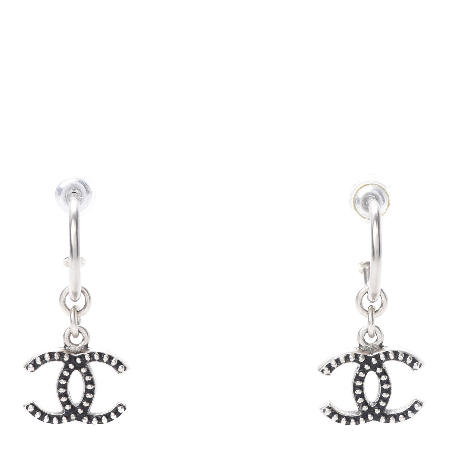 Chanel Pearl CC Dangle Earrings Black 1 of 3
