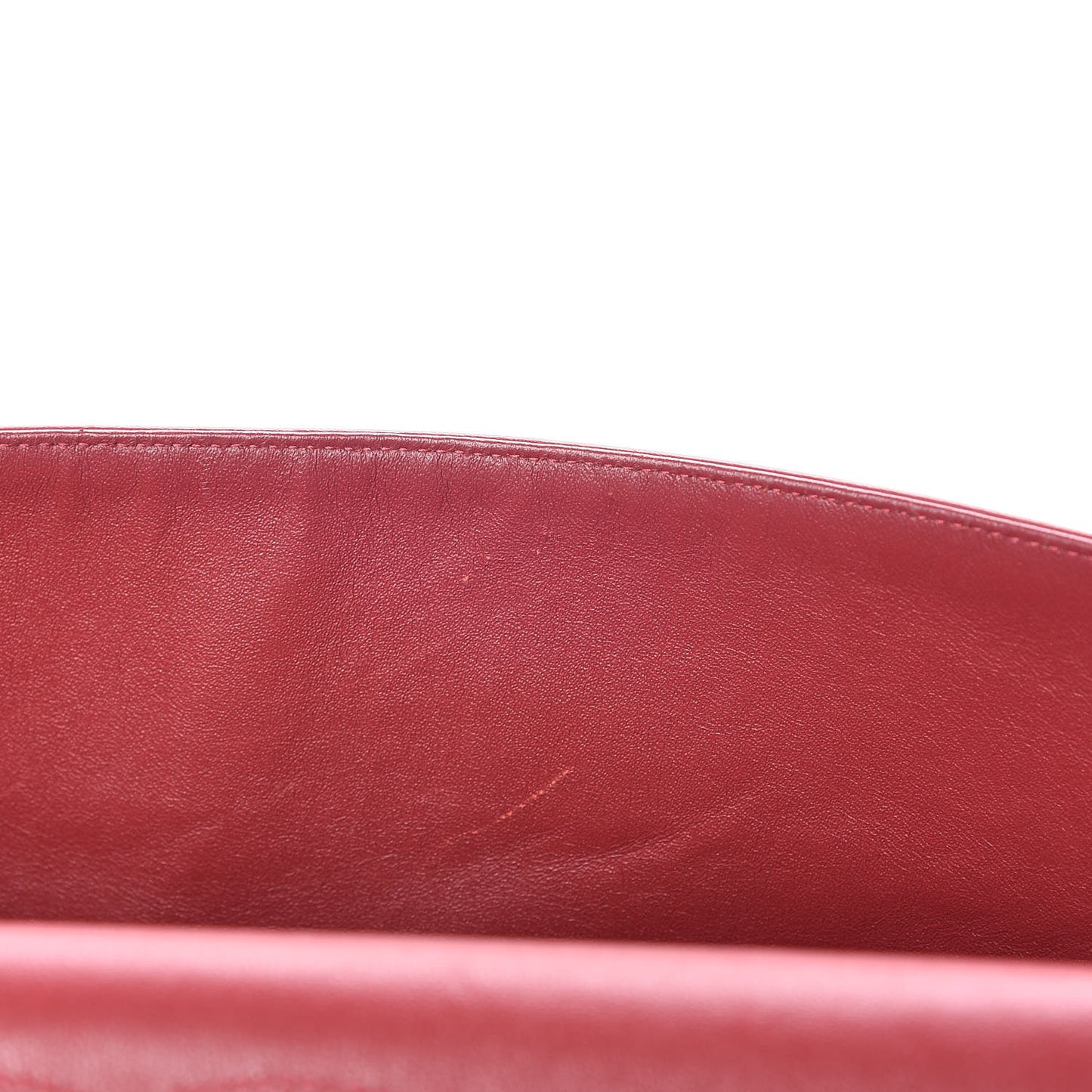 Lambskin Chevron Quilted Maxi Double Flap Red