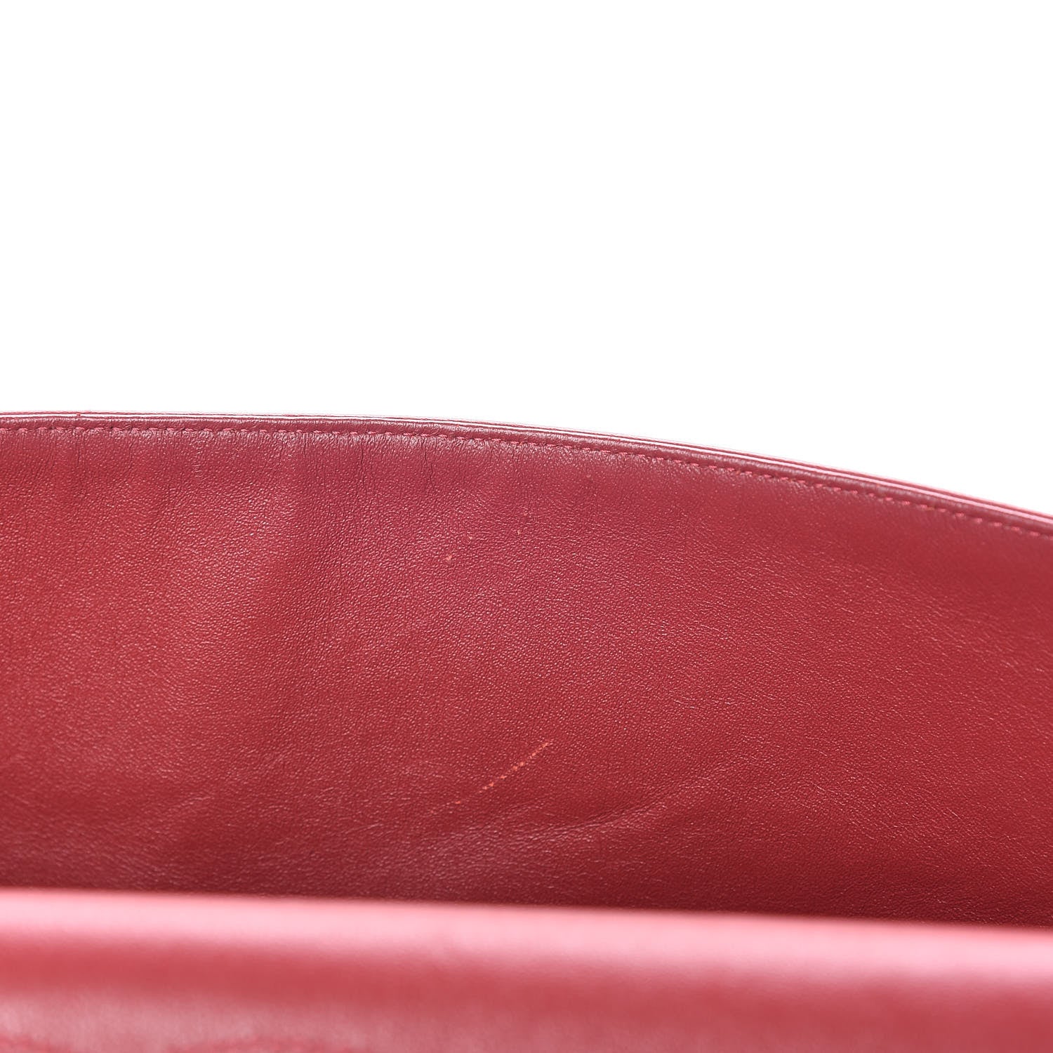 Chanel Lambskin Chevron Quilted Maxi Double Flap Red 14 of 26