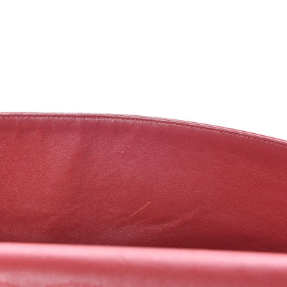 Chanel Lambskin Chevron Quilted Maxi Double Flap Red 14 of 26