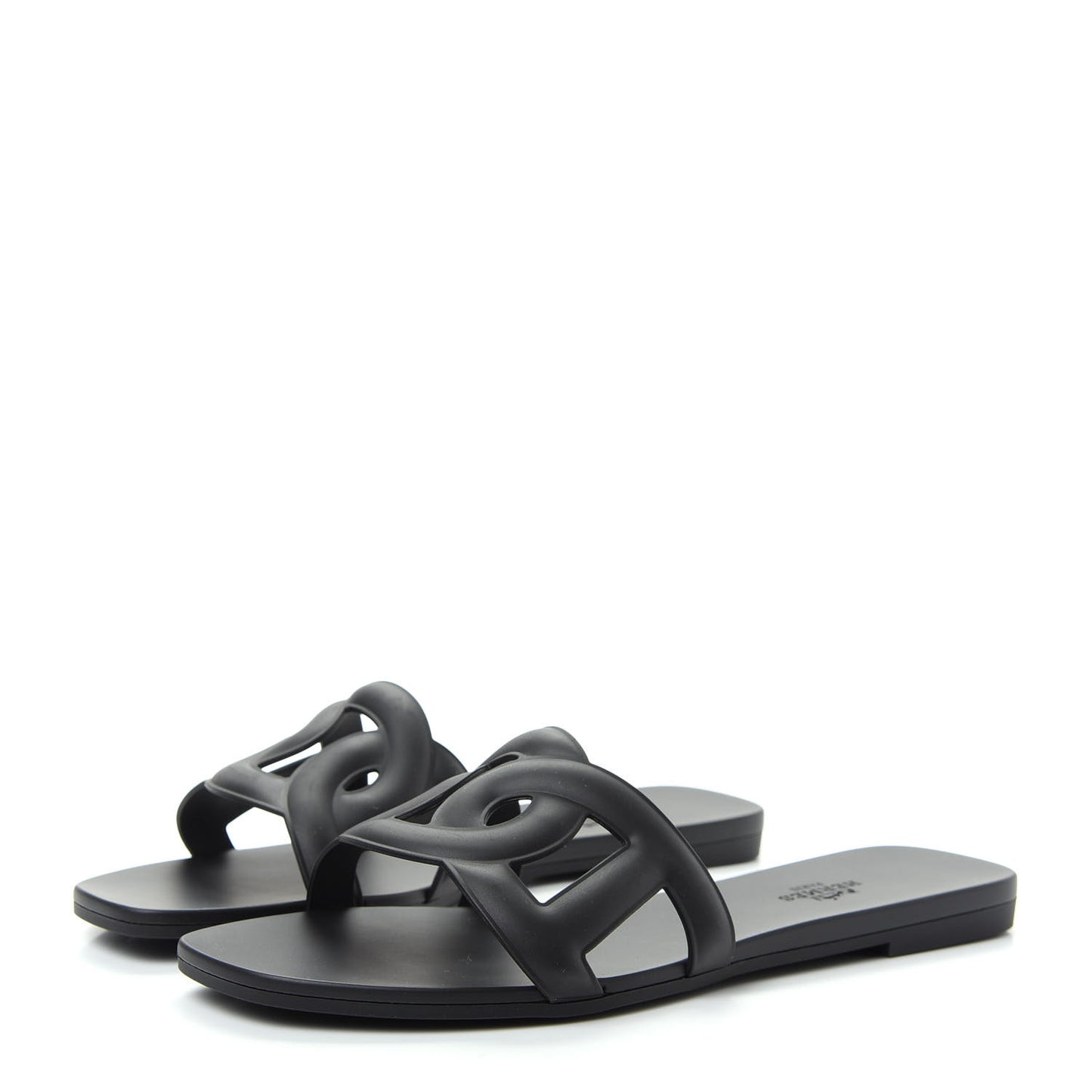 Rubber Aloha Sandals 38 Black