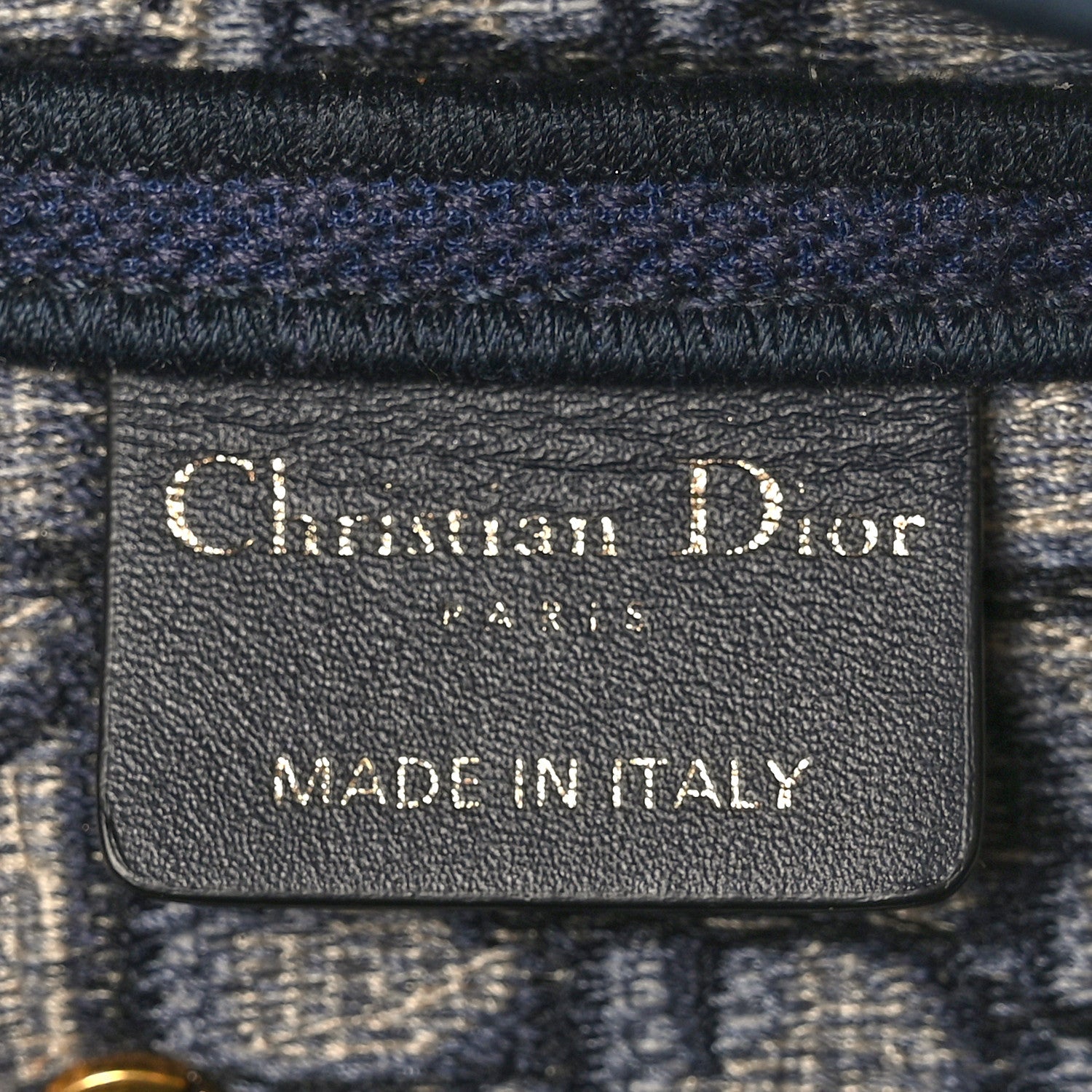 Christian Dior Oblique Embroidered Saddle Bag Blue 6 of 9