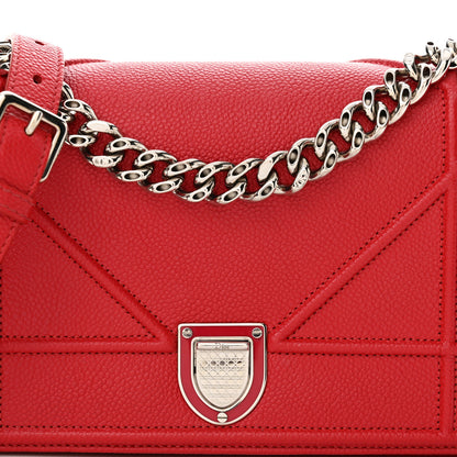 Christian Dior Grained Calfskin Small Diorama Flap Bag Red 7 of 15
