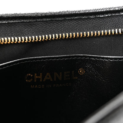 Chanel Shiny Crumpled Lambskin Quilted Small CC Funky Town Hobo Black 6 of 11