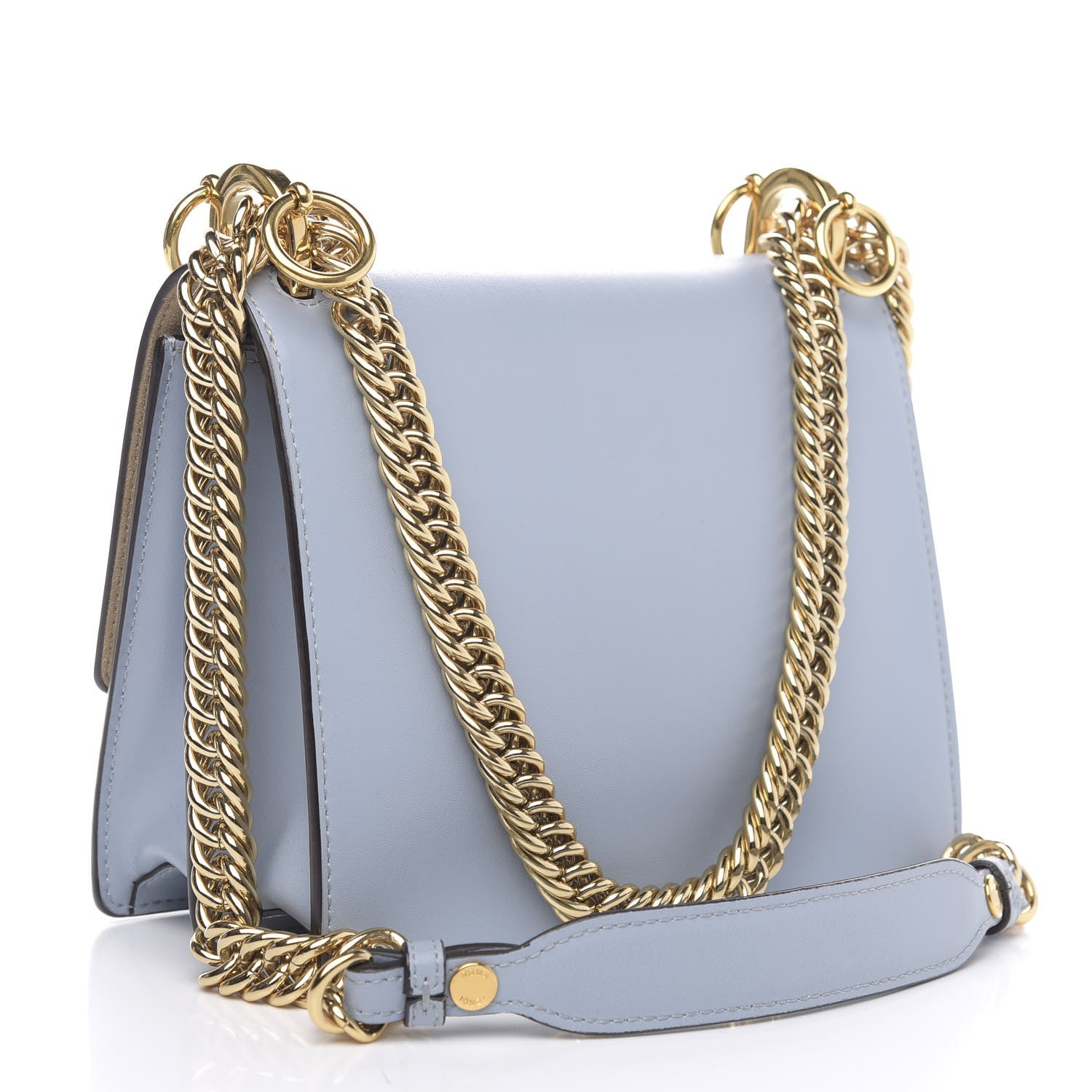 Fendi Vitello Liberty Studded Small Kan I Shoulder Bag Azzurro Polvere 3 of 11