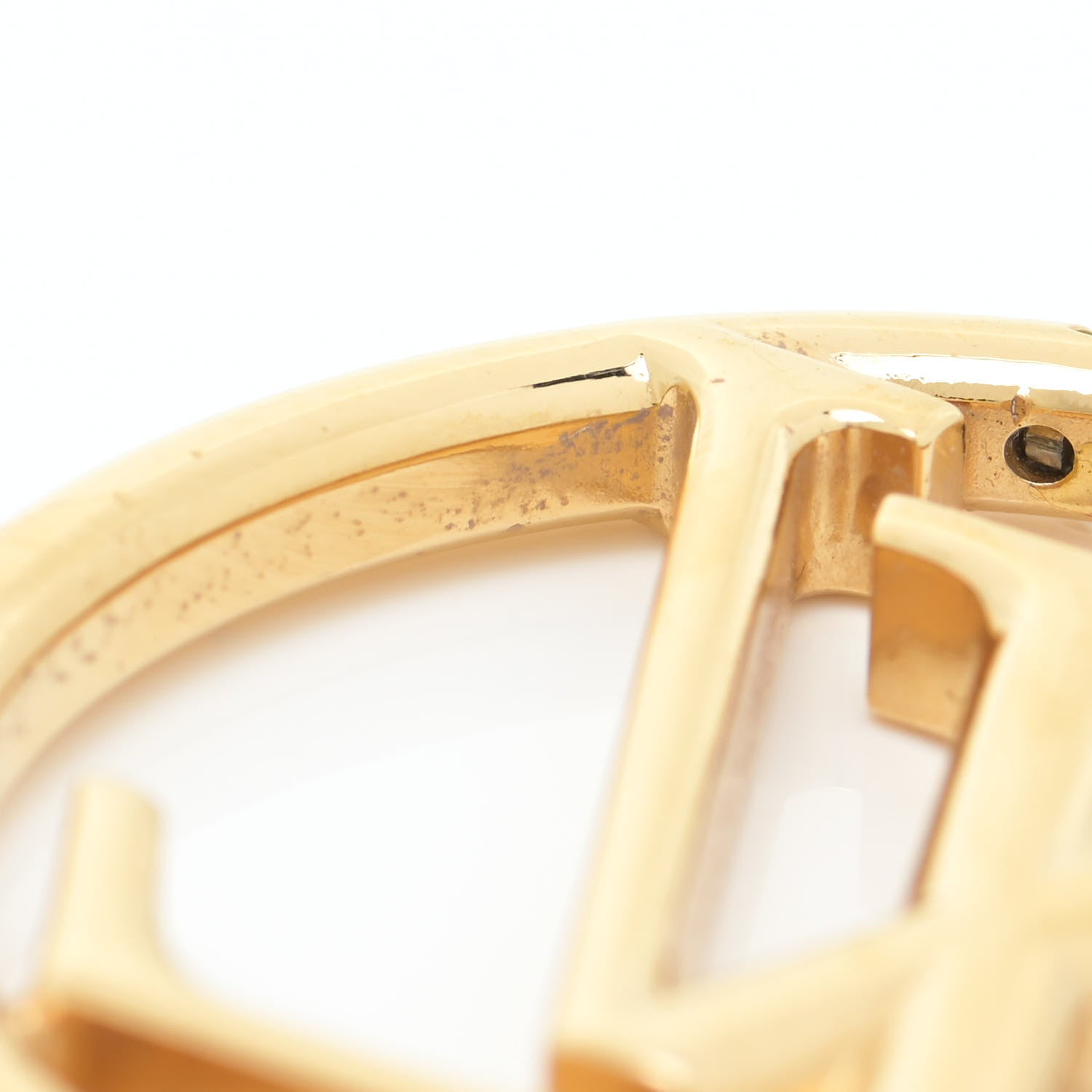 Louis Vuitton Metal Louise Hoop Earrings Gold 8 of 8
