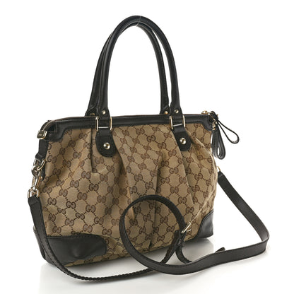 Gucci Monogram Medium Sukey Top Handle Dark Brown 3 of 10