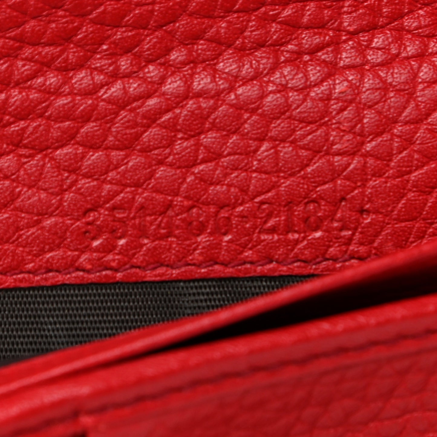 Pebbled Calfskin Medium Soho Zip Around Wallet Red