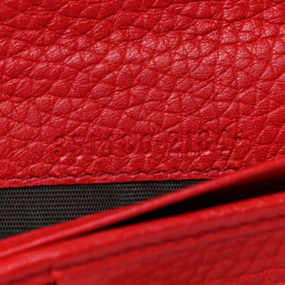 Gucci Pebbled Calfskin Medium Soho Zip Around Wallet Red 6 of 7