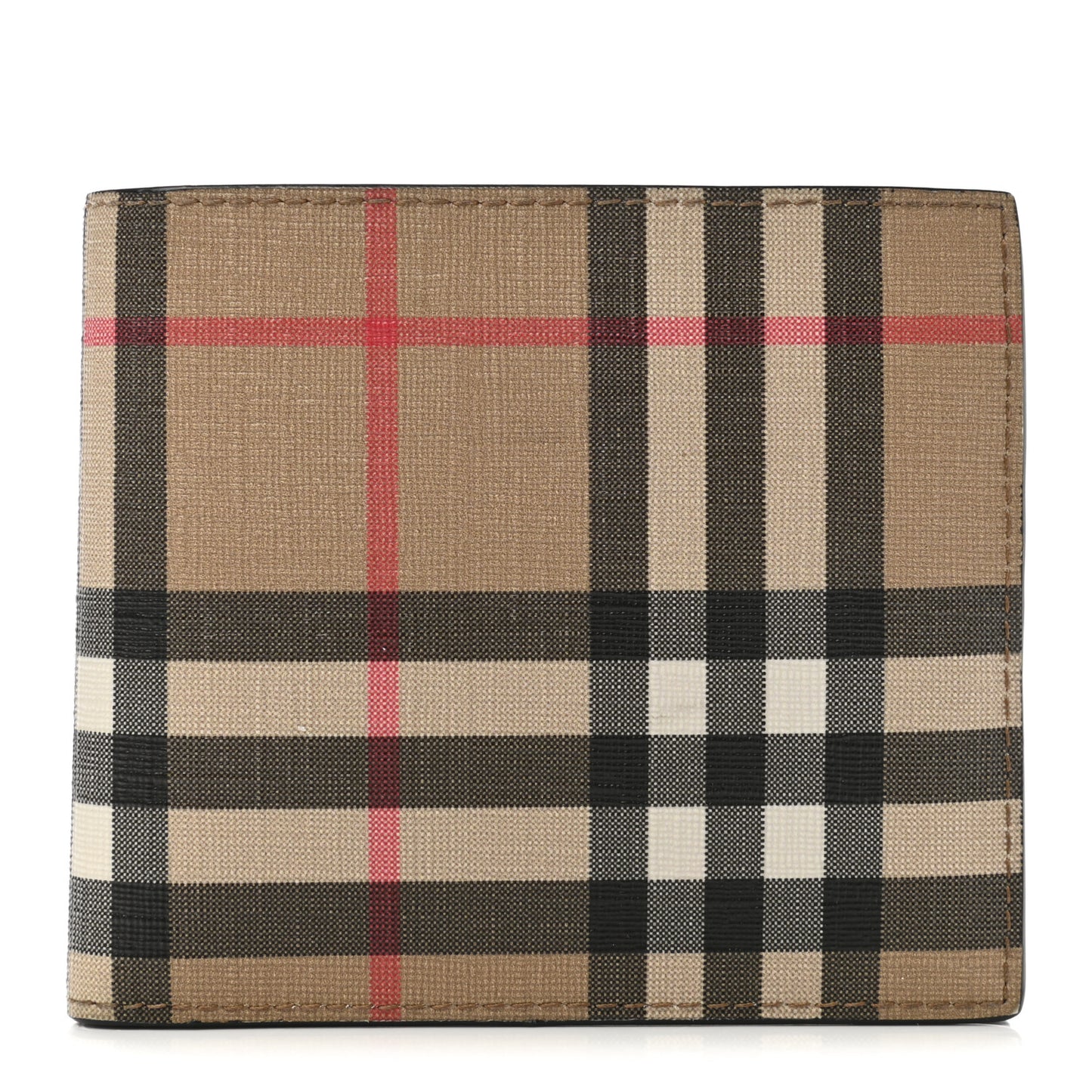 Vintage Check Bi-Fold Wallet Camel