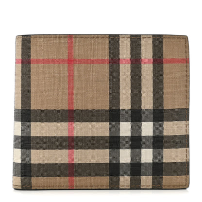 Burberry Vintage Check Bi-Fold Wallet Camel 1 of 9