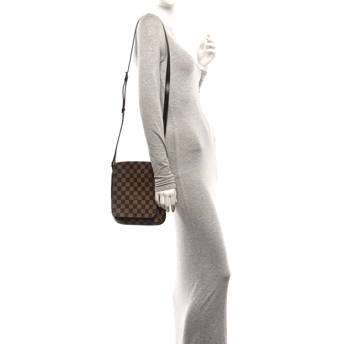 Damier Ebene Musette Salsa Long Strap