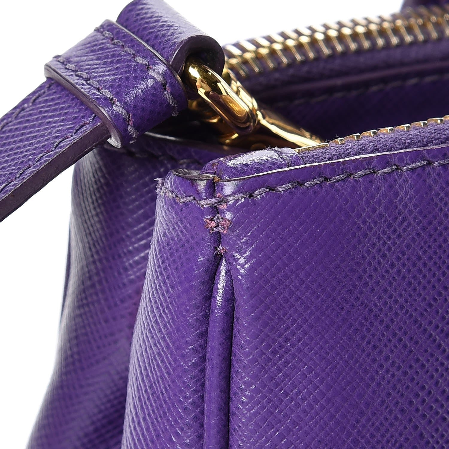 Prada Saffiano Small Galleria Double Zip Tote Viola 13 of 14