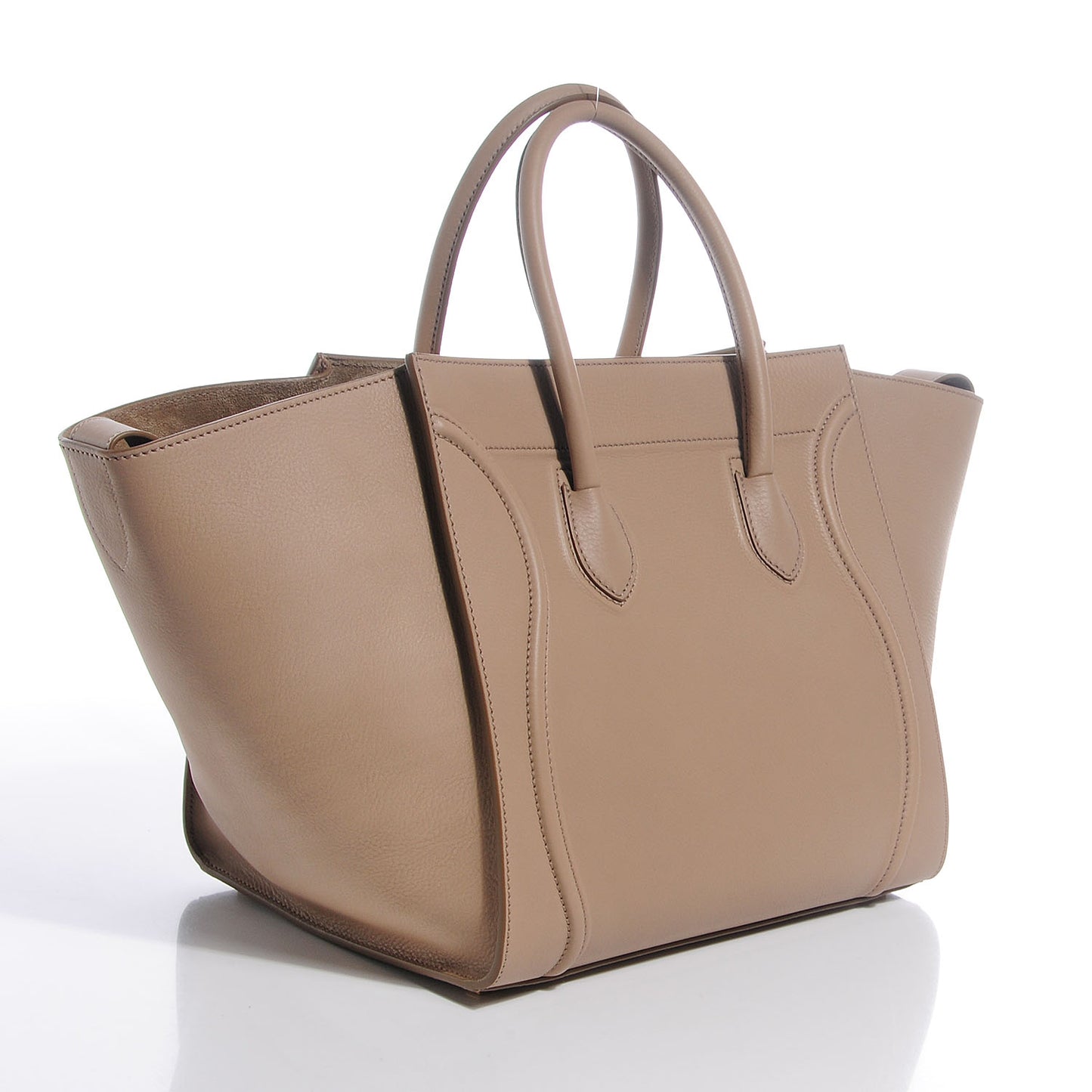 Supple Calfskin Medium Phantom Luggage Taupe