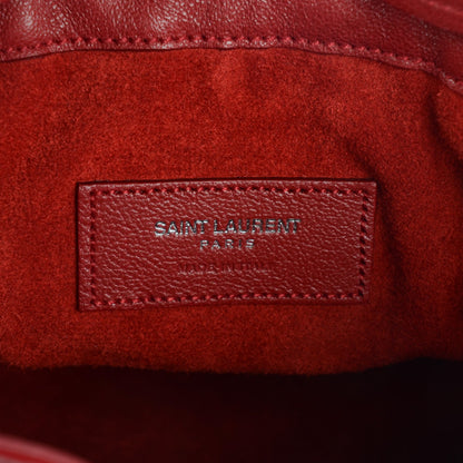 Saint Laurent Sheepskin Small Emmanuelle Zip Bucket Bag Red 7 of 8