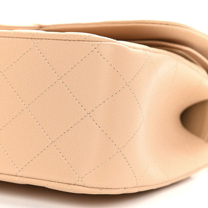 Chanel Caviar Quilted Jumbo Double Flap Beige 9 of 10
